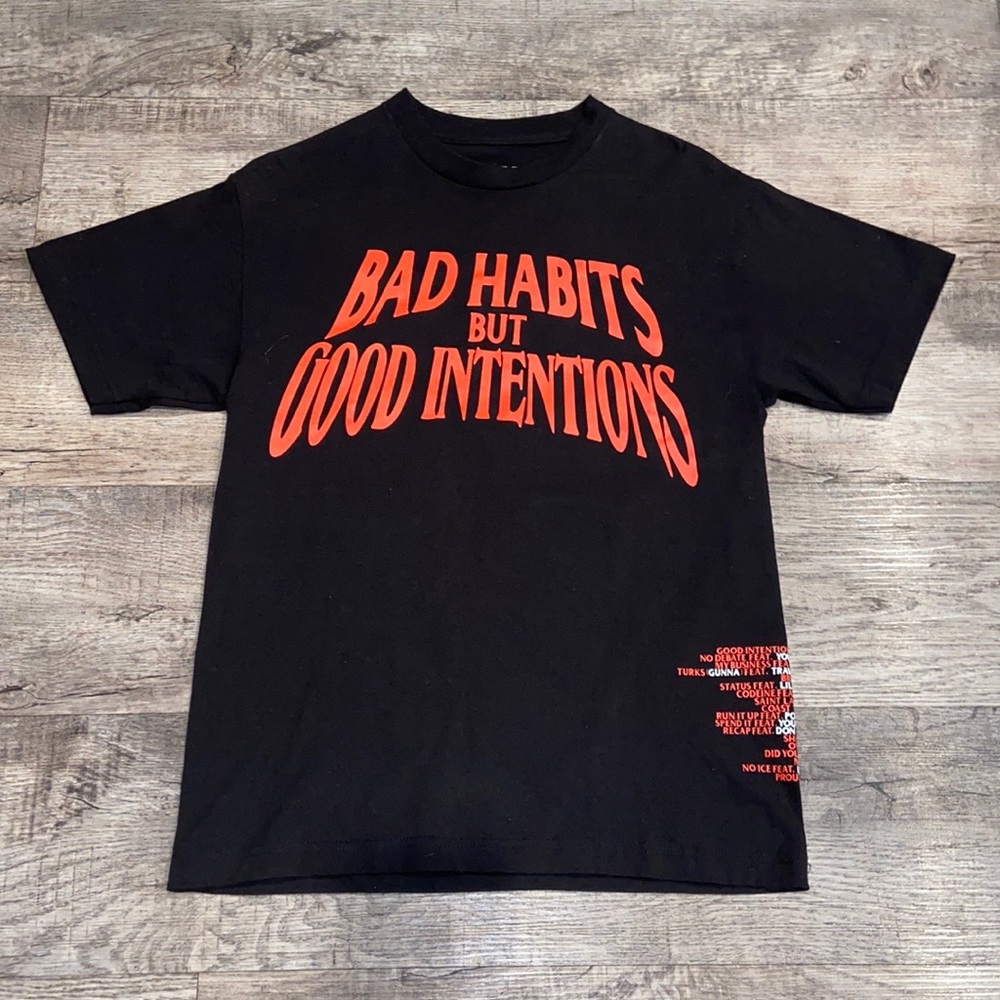 Vlone Bad Habits But Good Intentions T-shirt